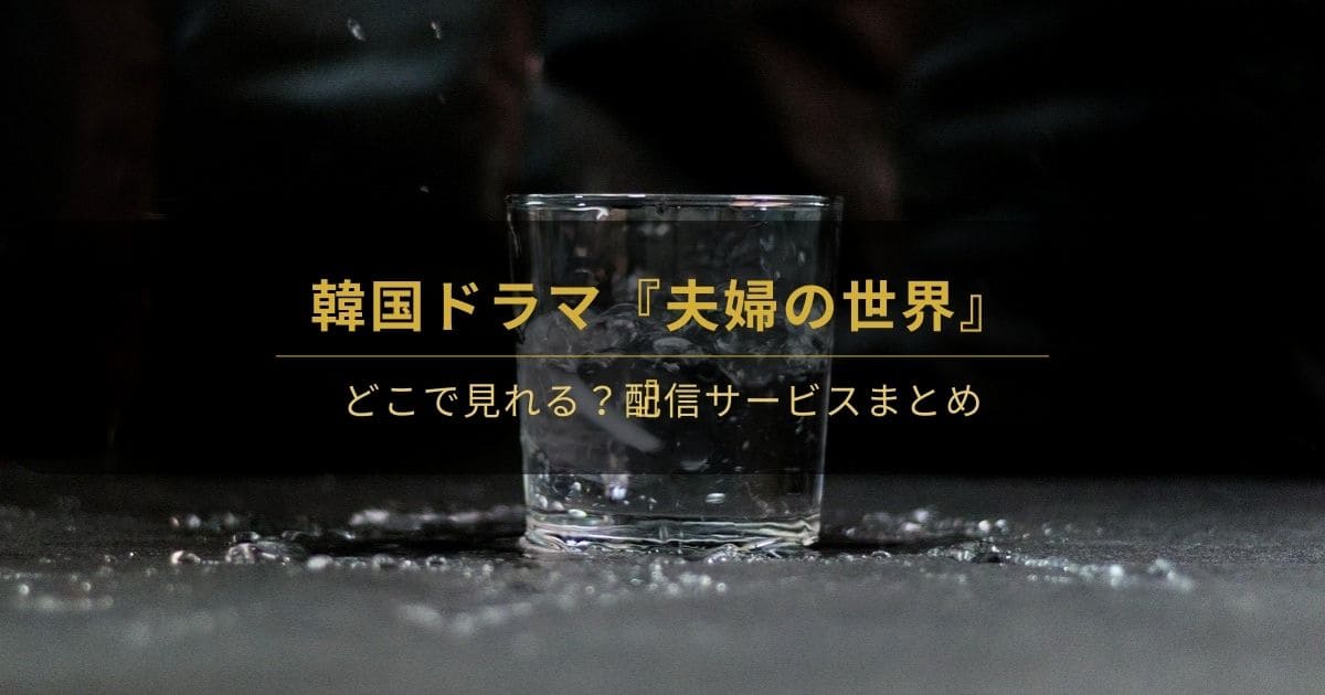 韓国ドラマ『夫婦の世界』はどこで見れる？配信先比較と視聴ガイド